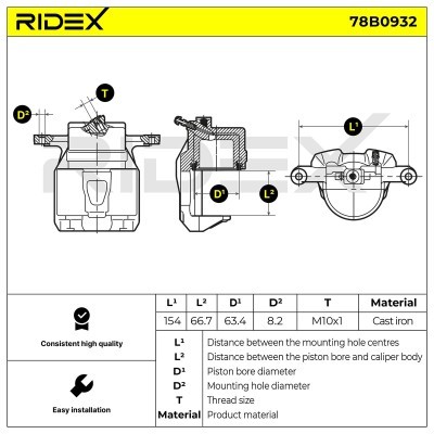 Zacisk Hamulcowy RIDEX 78B0932 78B0932 - foto 6