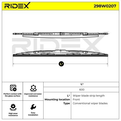 Pióro Wycieraczki RIDEX 298W0207 298W0207 - foto 6