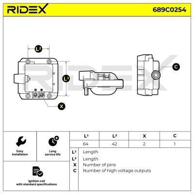 Cewka Zapłonowa RIDEX 689C0254 689C0254 - foto 6