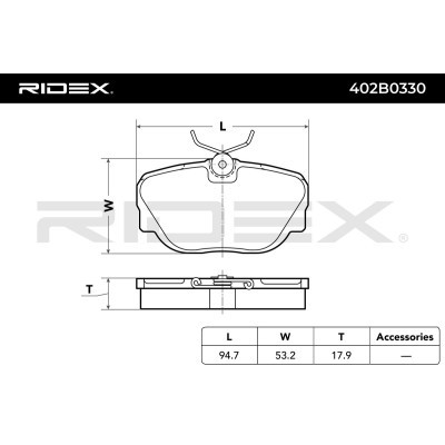 Klocki hamulcowe RIDEX 402B0330 402B0330 - foto 4