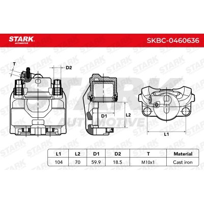 Zacisk Hamulcowy Stark SKBC-0460636 SKBC-0460636 - foto 6