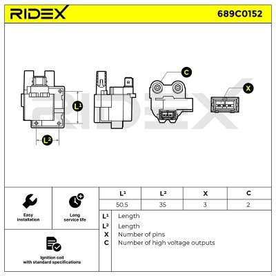 Cewka Zapłonowa RIDEX 689C0152 689C0152 - foto 4