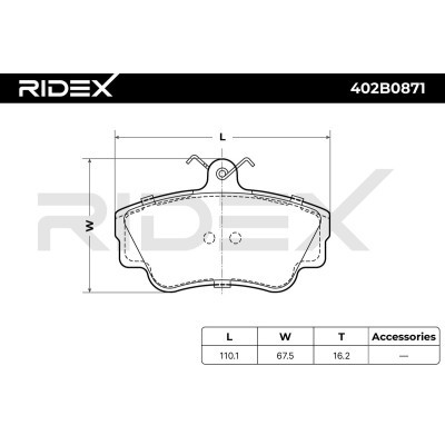 Klocki hamulcowe RIDEX 402B0871 402B0871 - foto 7