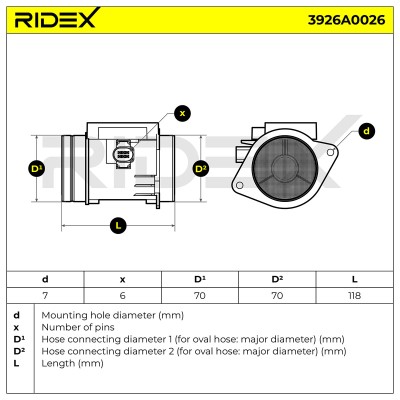 Przepływomierz RIDEX 3926A0026 3926A0026 - foto 7