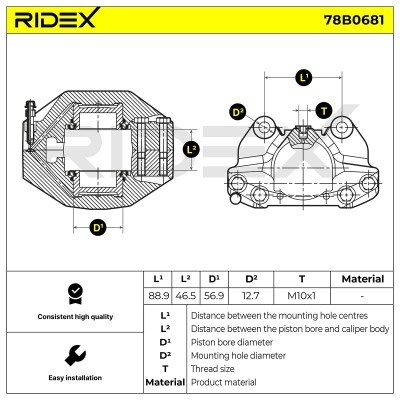 Zacisk Hamulcowy RIDEX 78B0681 78B0681 - foto 6