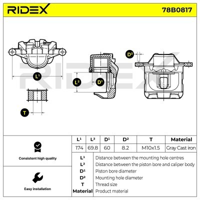 Zacisk Hamulcowy RIDEX 78B0817 78B0817 - foto 7