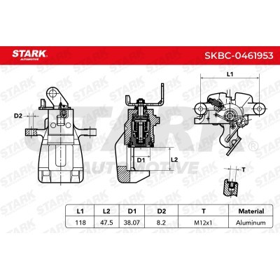 Zacisk Hamulcowy Stark SKBC-0461953 SKBC-0461953 - foto 3