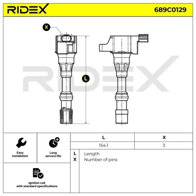 Cewka Zapłonowa RIDEX 689C0129 689C0129 - foto 3