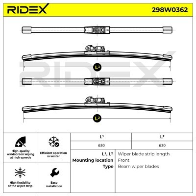 Pióro Wycieraczki RIDEX 298W0362 298W0362 - foto 7