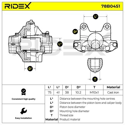Zacisk Hamulcowy RIDEX 78B0451 78B0451 - foto 6
