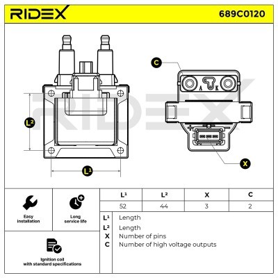 Cewka Zapłonowa RIDEX 689C0120 689C0120 - foto 2
