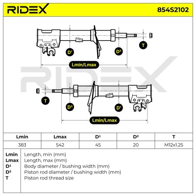 Amortyzator RIDEX 854S2102 854S2102 - foto 6