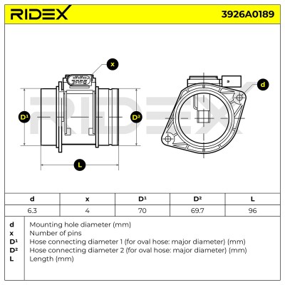 Przepływomierz RIDEX 3926A0189 3926A0189 - foto 6
