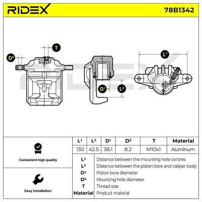 Zacisk Hamulcowy RIDEX 78B1342 78B1342 - foto 7