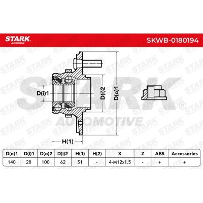 Łożysko Koła Stark SKWB-0180194 SKWB-0180194 - foto 3