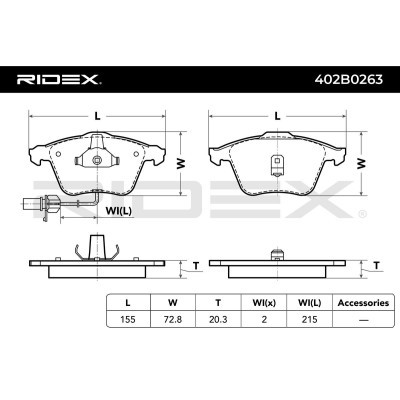 Klocki hamulcowe RIDEX 402B0263 402B0263 - foto 8