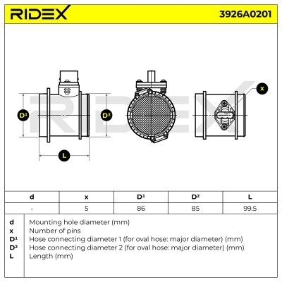 Przepływomierz RIDEX 3926A0201 3926A0201 - foto 6