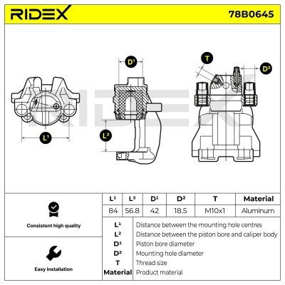 Zacisk Hamulcowy RIDEX 78B0645 78B0645 - foto 6