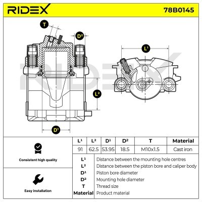 Zacisk Hamulcowy RIDEX 78B0145 78B0145 - foto 4