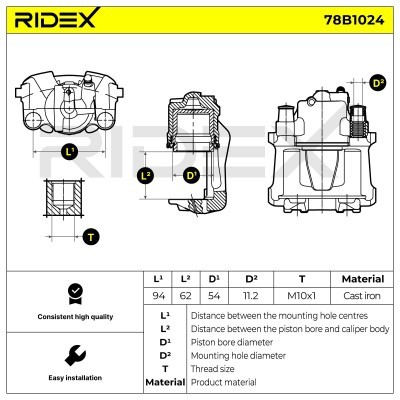 Zacisk Hamulcowy RIDEX 78B1024 78B1024 - foto 3