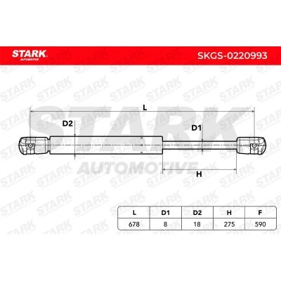 Amortyzator Pokrywy Bagażnika Stark SKGS-0220993 SKGS-0220993 - foto 6
