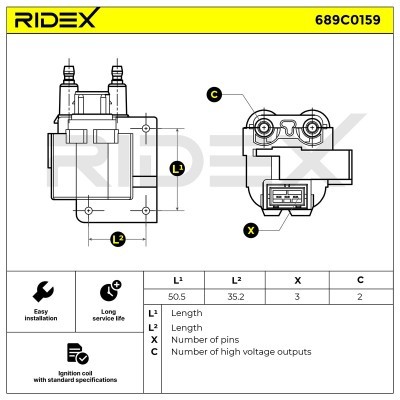 Cewka Zapłonowa RIDEX 689C0159 689C0159 - foto 4