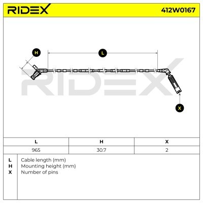 Czujnik ABS RIDEX 412W0167 412W0167 - foto 7