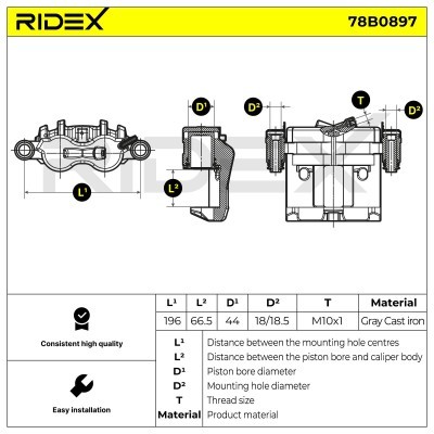 Zacisk Hamulcowy RIDEX 78B0897 78B0897 - foto 5