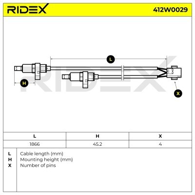 Czujnik ABS RIDEX 412W0029 412W0029 - foto 6