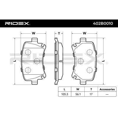 Klocki hamulcowe RIDEX 402B0010 402B0010 - foto 6