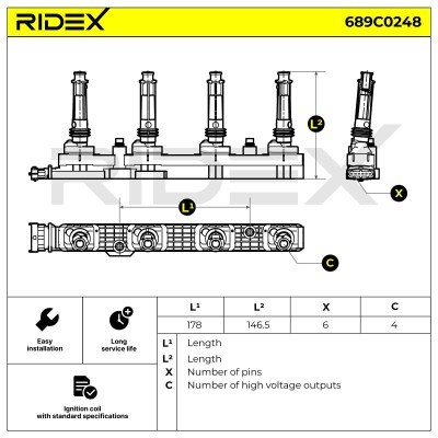 Cewka Zapłonowa RIDEX 689C0248 689C0248 - foto 2