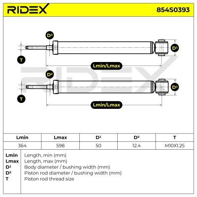 Amortyzator RIDEX 854S0393 854S0393 - foto 5
