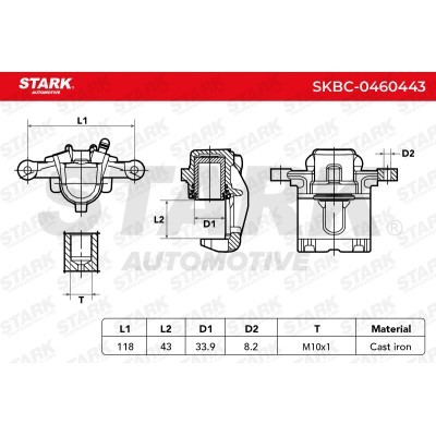 Zacisk Hamulcowy Stark SKBC-0460443 SKBC-0460443 - foto 7