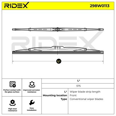 Pióro Wycieraczki RIDEX 298W0113 298W0113 - foto 6