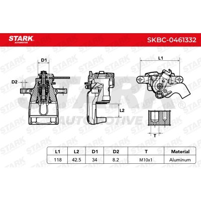 Zacisk Hamulcowy Stark SKBC-0461332 SKBC-0461332 - foto 5