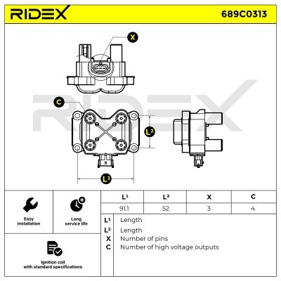 Cewka Zapłonowa RIDEX 689C0313 689C0313 - foto 7