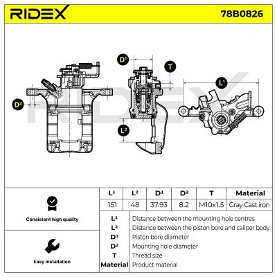 Zacisk Hamulcowy RIDEX 78B0826 78B0826 - foto 6