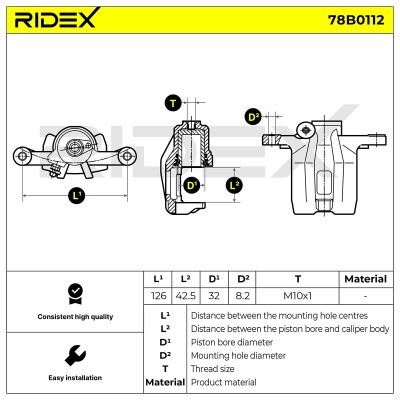 Zacisk Hamulcowy RIDEX 78B0112 78B0112 - foto 2