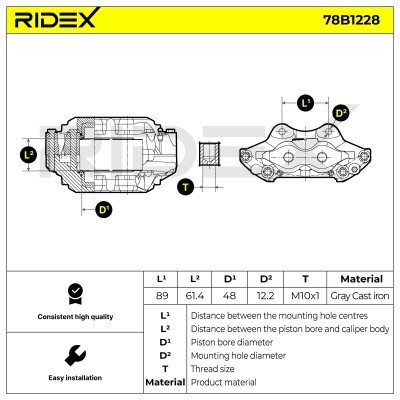 Zacisk Hamulcowy RIDEX 78B1228 78B1228 - foto 6