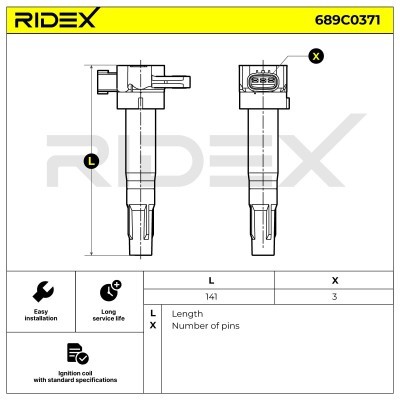 Cewka Zapłonowa RIDEX 689C0371 689C0371 - foto 5