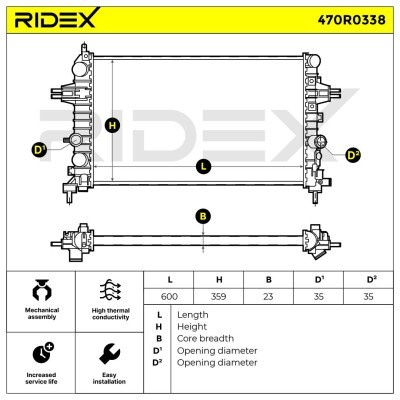 Chłodnica RIDEX 470R0338 470R0338 - foto 6