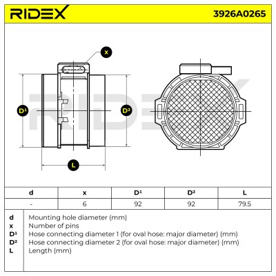 Przepływomierz RIDEX 3926A0265 3926A0265 - foto 6