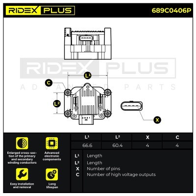 Cewka Zapłonowa RIDEX 689C0406P 689C0406P - foto 10