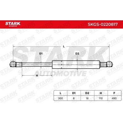 Amortyzator Pokrywy Bagażnika Stark SKGS-0220817 SKGS-0220817 - foto 6