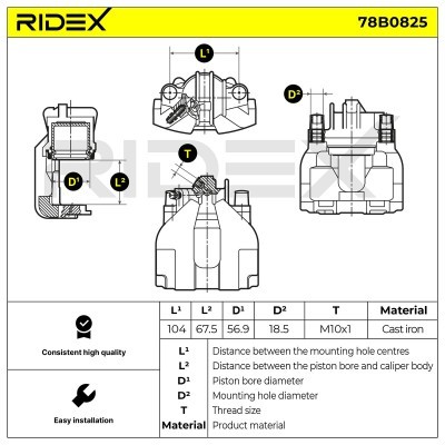 Zacisk Hamulcowy RIDEX 78B0825 78B0825 - foto 5