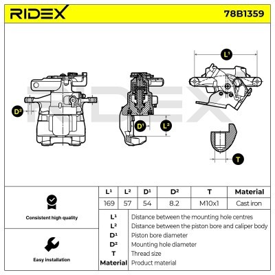 Zacisk Hamulcowy RIDEX 78B1359 78B1359 - foto 8