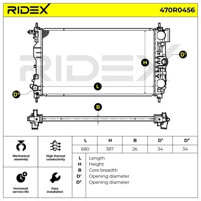 Chłodnica RIDEX 470R0456 470R0456 - foto 6
