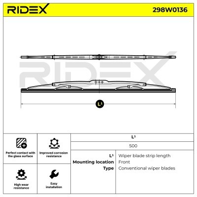 Pióro Wycieraczki RIDEX 298W0136 298W0136 - foto 6