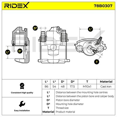 Zacisk Hamulcowy RIDEX 78B0307 78B0307 - foto 6
