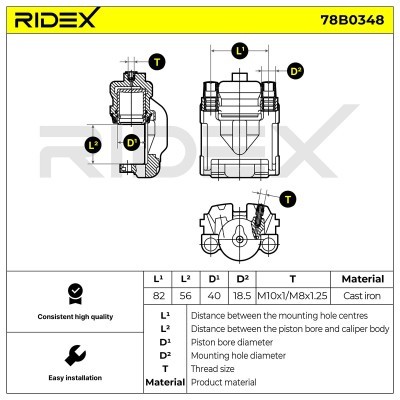 Zacisk Hamulcowy RIDEX 78B0348 78B0348 - foto 5